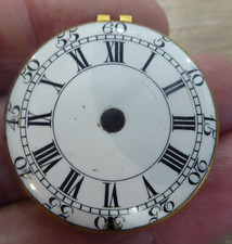 18TH c  ANTIQUE GENTS FUSEE VERGE POCKET WATCH DIAL