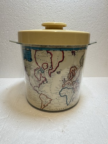 Vintage ice bucket globe - vintage,