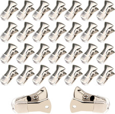 Clips Alligator 30PCS Small Metal  Clamps Non-Slip Metal Badge Clips Silver  