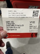 Albania V England Original Match Ticket