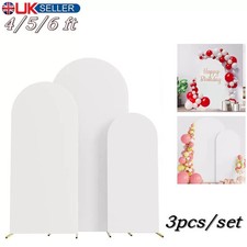 3pcs Wedding Arch Cover Backdrop Cover Elastic Arch Stand Cover for Round Top UK