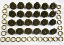 24x British Army:"DENIM BATTLEDRESS BLOUSE BUTTONS & RINGS" (19mm, BD, Overalls)