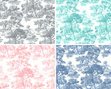 Toile french theme patterned - french,