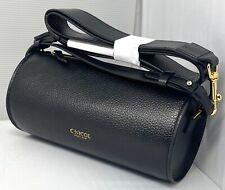 New C.Nicol Evie Designer Grab/Cross Body Black Leather Barrel bag ~ RRP.£385