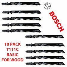 Bosch T111C 10 Pack Jigsaw Blades Basic Wood for 4-50mm HCS Swiss Made