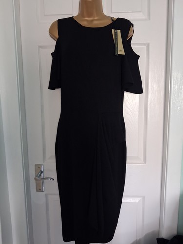 Womens coast black midi dress - midi,