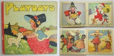 VERY RARE VINTAGE CHILDREN'S PLAYDAYS BOARD BOOK ILLUSTRATED AGNES RICHARDSON