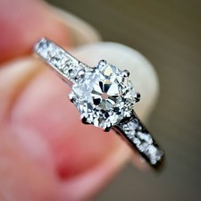 18ct White Gold 1.25ct Old