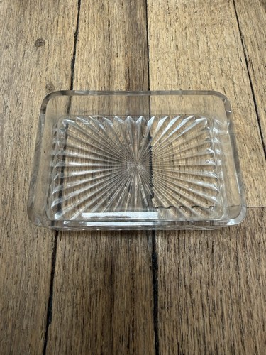 Vintage pressed glass trinket - glass,
