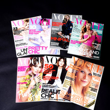 Vogue Magazine 2010 Bundle of 7 Issues UK English British Vintage Job Lot Mix