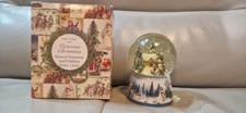 Musical Past Times Victorian Christmas Snowman And Children Water Globe 