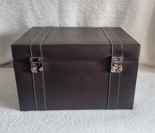 Vintage faux leather brown - faux,