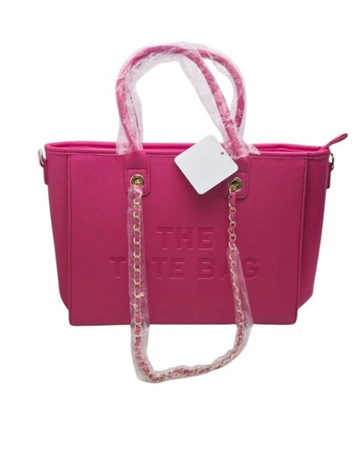Fuchsia pink large tote - large, bag