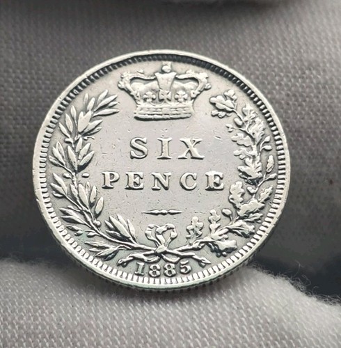 1885 queen victoria sixpence - 1885,