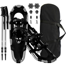 21"/25"/30" Aluminum Snow Shoes 4-in-1 Lightweight Terrain Snowshoes w/Carry Bag