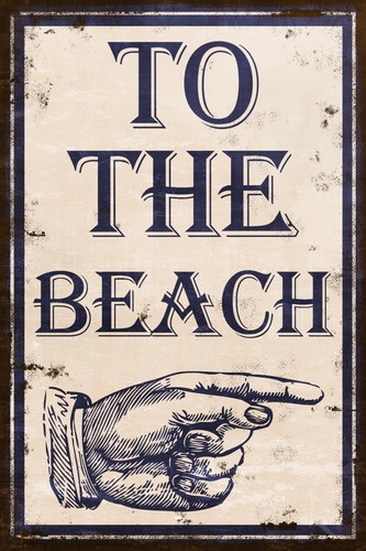Beach seaside theme metal - &,