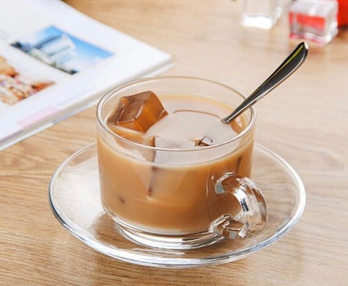 12pc glass cup - &, saucer