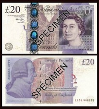 Paper note bank - paper, £20