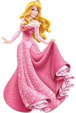 9 Inch Sparkle Glitter Aurora Decal Disney Princess Sleeping Beauty Removable