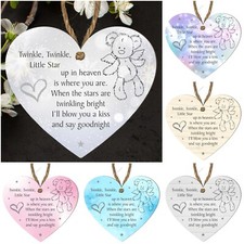 Wooden Heart Plaque-Twinkle