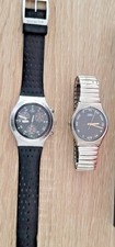 2 Mens Watches Swatch Irony Aluminium Swiss Vintage Rare Retro Mans Wristwatches