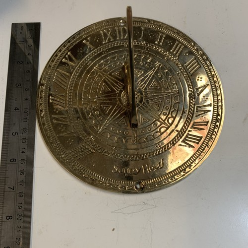 Brass compass point sundial - brass,
