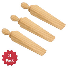 3xTraditional Wooden  Beech Wood Door Stop Wedge,Door Stopper stop FREE POST UK