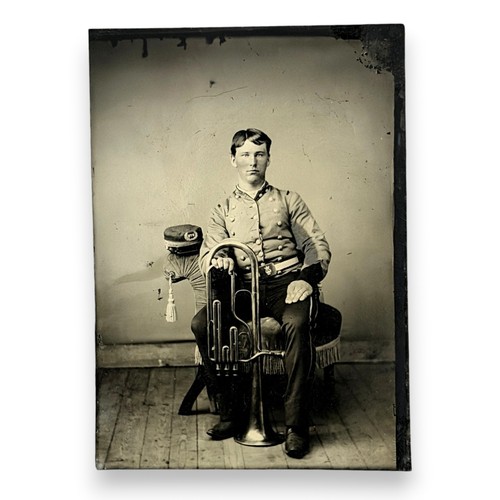 1875 hand tinted tintype etb - tintype,