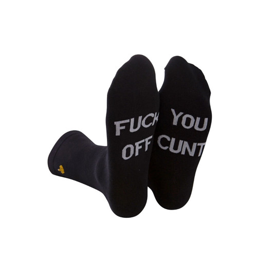 Rude slogan socks novelty - rude,