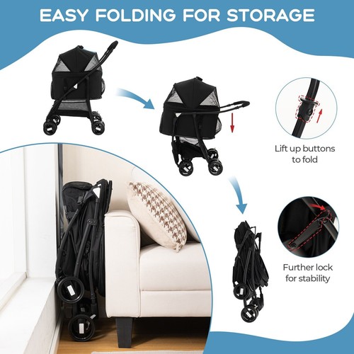 Pet stroller foldable - stroller,