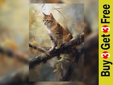 Peaceful Woodland Cat Oil