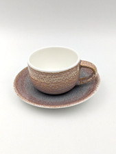 4 x Royal Crown Derby  Coffee Espresso Cup and Saucer Set Orange Blue Mug Plate