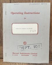 Marconi TF 1073 100 dB Step Attenuator Operating Instructions