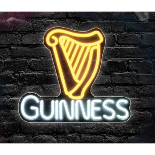 Guinness harp design led wall - led,