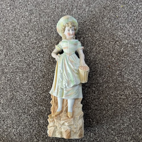 Antique bisque girl porcelain - antique,