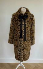 HM x Erdem Women's Leopard Faux Fur Coat