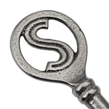 1960's Initial S HOLLOW SHAFT Cabinet Key 2½" Vintage Key Spegelstein - ref.k913