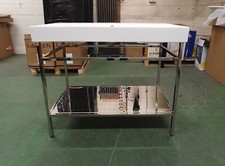 TL1695 - Britton FRAME104 Shoreditch Frame Basin Stand Polished stainless steel