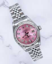 Ladies Rolex Datejust in Steel & 18k White Gold, Pink Diamond Dial – Box & Paper