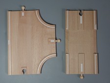 TWO PIECES BRIO ROAD TRACK STRAIGHT + T-SWITCH T Junction Pieces Wooden Railway