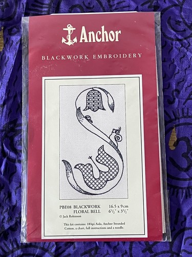 Anchor blackwork embroidery - anchor,