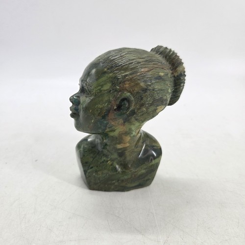 Vintage green stone head - vintage,