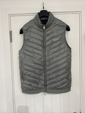 Armani Exchange Down Gillet Mens Large Grey Light Duck Down Body warmer Golf VGC