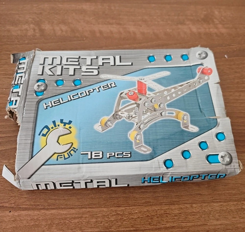 Retro helicopter metal - retro,