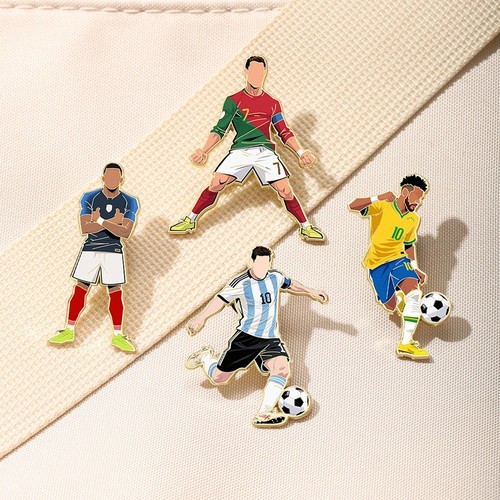 4pcs football player enamel - 4pcs,