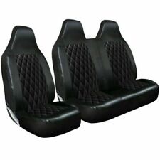 MERCEDES VITO (2003 ON) - DELUXE BLACK QUILTED DIAMOND LEATHER VAN SEAT COVERS