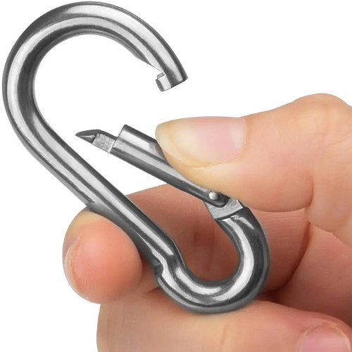 Stainless steel carabiner snap - stainless,