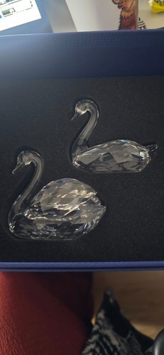 Swarovski figurine swan couple - swarovski,