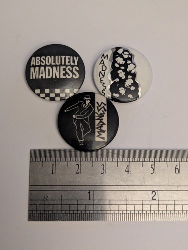 Vintage madness pin - madness, badges
