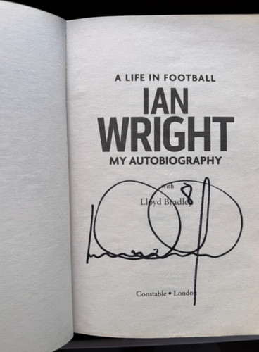 Ian wright hand - ian, signed
